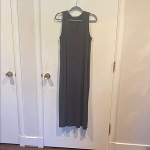 J. Jill Charcoal Sleeveless Maxi Dress